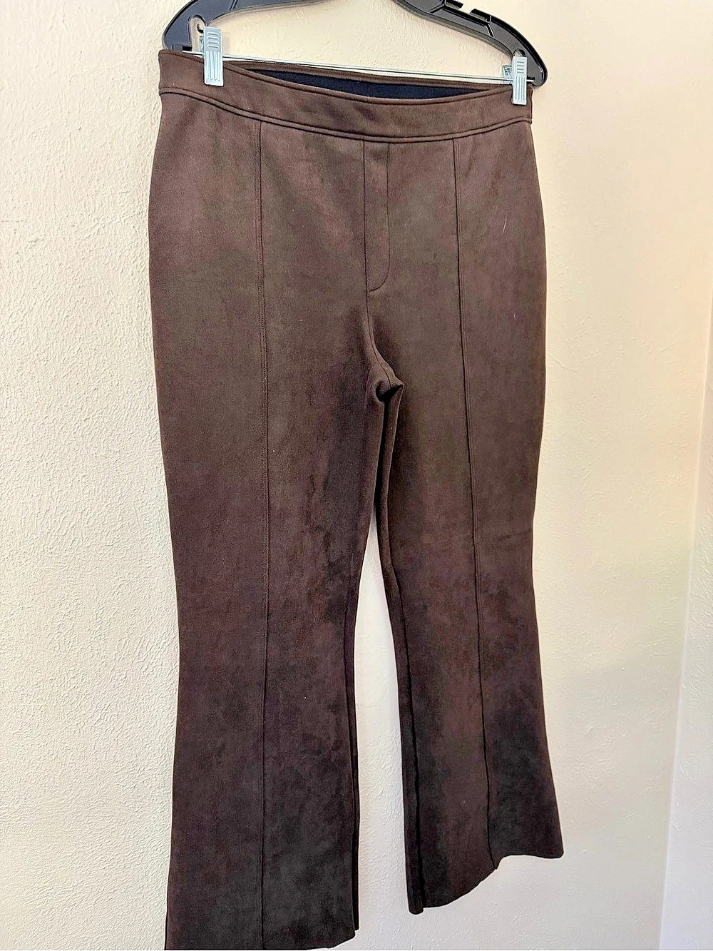 Spanx Faux Suede Flare Pants Brown